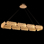 Люстра прямоугольная с текстурным природным рисунком IceFlame варинант исполнения - 1 | Loft Concept в Саратове
