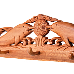 Панно-вешалка из дерева дельфины Panel With Animals варинант исполнения - 2 | Loft Concept в Саратове