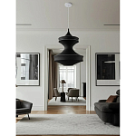 Подвесной вязаный черный светильник «Моника» варинант исполнения - 2 | Loft Concept в Саратове