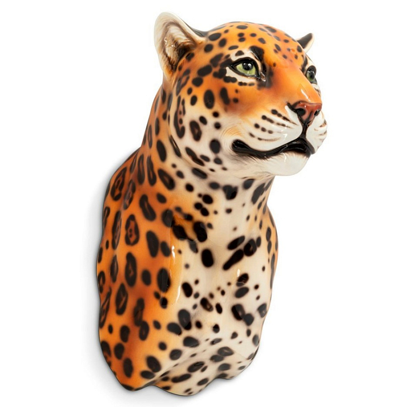 Аксессуар на стену Jaguar Head Hanging Оранжевый Черный Мульти в Саратове | Loft Concept 