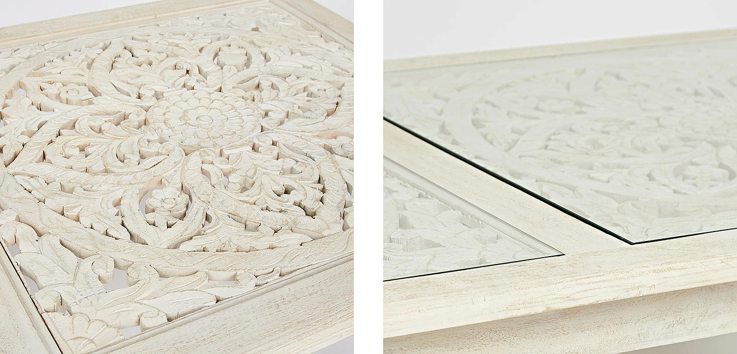 Обеденный стол Indian antique white Table Обеденный стол Indian antique white Table - Loft-Concept в Саратове