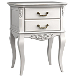 Тумба прикроватная белого цвета из массива бука в стиле прованс White Provence варинант исполнения - 1 | Loft Concept в Саратове