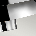 Подвесной светильник с широким многоярусным металлическим плафоном цвета никель в современном стиле Feiss варинант исполнения - 5 | Loft Concept в Саратове