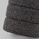 Пуф Three Gray в ткани букле серого цвета варинант исполнения - 6 | Loft Concept в Саратове