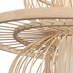 Подвесной светильник фигурный из деревянных прутьев с плафоном из натуральной ткани Light Inside the Cell варинант исполнения - 6 | Loft Concept в Саратове