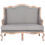 Диван двухместный из массива бука светло-серый Solid Luxury варинант исполнения - 1 | Loft Concept в Саратове