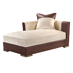 Элитарная современная кушетка Birmingham с кожаными вставками  варинант исполнения - 1 | Loft Concept в Саратове