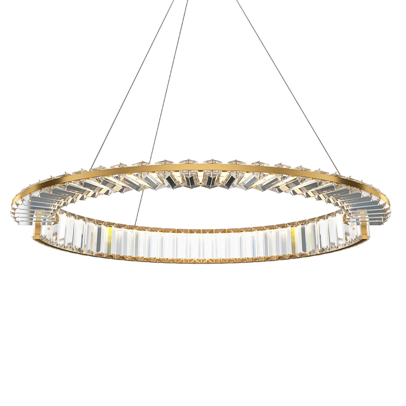 Люстра подвесная Krone 3000К 36Вт Латунь Прозрачный в Саратове | Loft Concept 