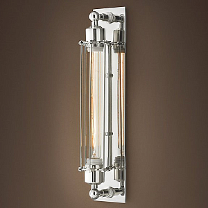 Бра RH Loft Industrial Edison EDISON Cage Polished Nickel