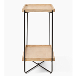 Консоль деревянной столешницей и полкой Wooden Table Top and Shelf варинант исполнения - 1 | Loft Concept в Саратове