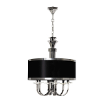 Люстра подвесная круглая с черным абажуром и чашей крепления в форме многогранника Natural Concepts варинант исполнения - 2 | Loft Concept в Саратове