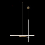 Люстра с 3-мя  пересекающимися цилиндрическими плафонами на тонких тросах Trumpet tube варинант исполнения - 7 | Loft Concept в Саратове