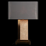 Настольная лампа с основанием из натурального камня c серым прямоугольным абажуром Lapis Tiburtinus варинант исполнения - 2 | Loft Concept в Саратове