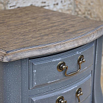Прикроватная тумба из массива березы серая Grey Montmartre Provence Bedside Table варинант исполнения - 2 | Loft Concept в Саратове
