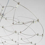 Люстра подвесная с тонкой металлической конструкцией цвета хром Quasar варинант исполнения - 2 | Loft Concept в Саратове