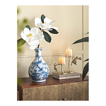 Ваза с мотивами цветущего сада с попугаями Blue Vase Inspired by Nature варинант исполнения - 4 | Loft Concept в Саратове