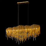 Люстра подвесная с металлическими дугами и длинными цепочками 115 см Atlantis Chain варинант исполнения - 3 | Loft Concept в Саратове