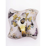 Шкатулка фиолетового цвета с рисунком бабочек и крышкой с фигуркой птицы на ветке Eden Garden варинант исполнения - 3 | Loft Concept в Саратове