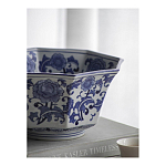 Чаша белая с синим цветочным узором Chino Dishes варинант исполнения - 5 | Loft Concept в Саратове