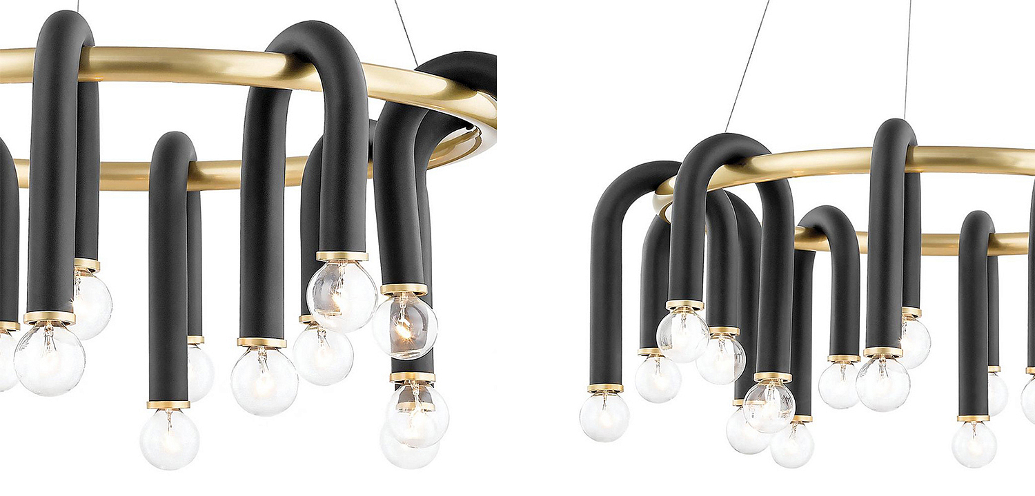 Люстра Paulson floppy chandelier round gold Люстра Paulson floppy chandelier round gold - Loft-Concept в Саратове