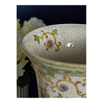 Ваза из фарфора на бронзовом основании Turquoise Blooming Garden варинант исполнения - 7 | Loft Concept в Саратове