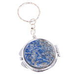 Зеркало брелок карманное двухстороннее из натурального камня Лазурит Stone Mirrors варинант исполнения - 5 | Loft Concept в Саратове