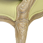 Кресло Ava Classical Armchair green striped flax варинант исполнения - 5 | Loft Concept в Саратове