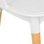 Пластиковый стул на ножках из массива бука Ferret Spiral White варинант исполнения - 5 | Loft Concept в Саратове