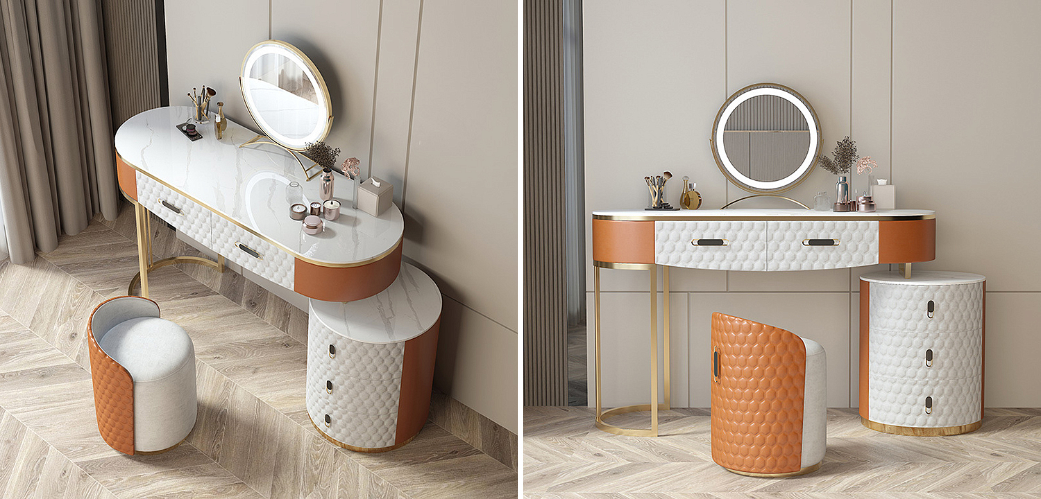 Трельяж Kathryn Bedroom Dressing Table Orange Трельяж Kathryn Bedroom Dressing Table Orange - Loft-Concept в Саратове