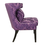 Полукресло с мягкой обивкой из жаккарда на 4-х ножках из массива березы Baroque Armchair violet варинант исполнения - 1 | Loft Concept в Саратове