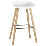 Барный стул на ножках из натурального дерева Boras White варинант исполнения - 1 | Loft Concept в Саратове