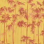 Обои ручная роспись Distant Bamboo Firefly on dyed paper варинант исполнения - 1 | Loft Concept в Саратове