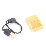 Зажигалка электронная с накладкой из натурального камня Содалит и с USB проводом для зарядки Stone Lighters варинант исполнения - 4 | Loft Concept в Саратове