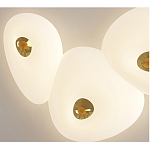 Потолочный светильник с тремя овальными матовыми плафонами TRIDalmen варинант исполнения - 4 | Loft Concept в Саратове