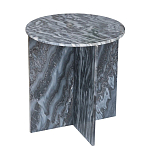 Столик кофейный с столешницей из черного мрамора Compact Black Marble Table варинант исполнения - 2 | Loft Concept в Саратове