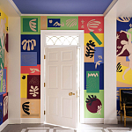 Обои ручная роспись в стиле Арт-деко Jazz Special Colourway on dyed silk with embroidery варинант исполнения - 2 | Loft Concept в Саратове