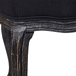 Кресло низкое в стиле прованс Черный Лен Louis French Armchair  варинант исполнения - 4 | Loft Concept в Саратове