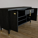 Комод-буфет Elsa Dreams Black с открытыми полками   варинант исполнения - 5 | Loft Concept в Саратове