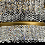 Люстра двухъярусная с золотого цвета и прозрачными подвесками Pettico варинант исполнения - 6 | Loft Concept в Саратове