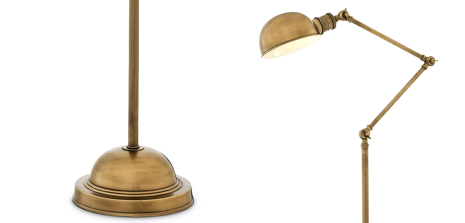 Торшер Eichholtz Floor Lamp Soho Brass Торшер Eichholtz Floor Lamp Soho Brass - Loft-Concept в Саратове