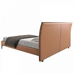Кровать двуспальная коричневая из экокожи Modern Look варинант исполнения - 4 | Loft Concept в Саратове