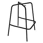 Барный стул со спинкой и подлокотниками на 4-х металлических ножках Douglas Rhombus Серый Велюр варинант исполнения - 5 | Loft Concept в Саратове