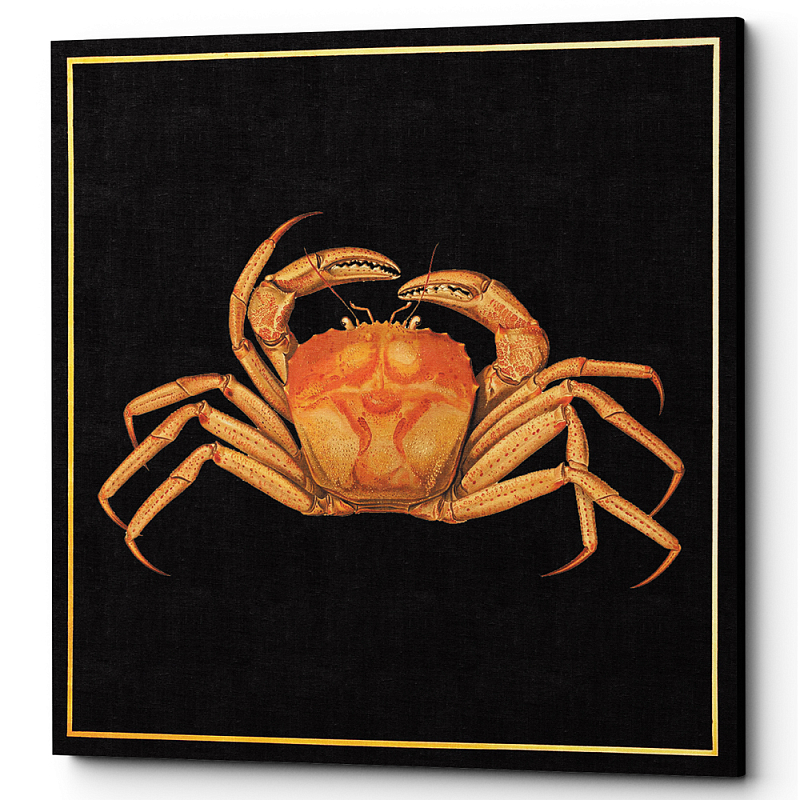 Постер Running Crab Poster Черный Оранжевый в Саратове | Loft Concept 