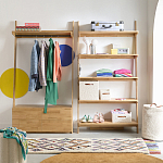 Корзина для белья из ткани букле Boucle Organizers Round варинант исполнения - 3 | Loft Concept в Саратове