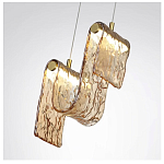 Подвесной светильник волнистой формы из фактурного стекла Wave варинант исполнения - 5 | Loft Concept в Саратове