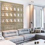 Панно на стену плетеное Макраме бежевый цвет  варинант исполнения - 12 | Loft Concept в Саратове