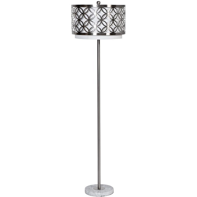 Торшер Geometric ceiling light Белый Серебристый Торшер Geometric ceiling light Белый Серебристый в Саратове | Loft Concept