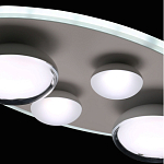 Потолочный светильник овальной формы белого цвета с 4-мя лампами Lunar Pebbles варинант исполнения - 9 | Loft Concept в Саратове