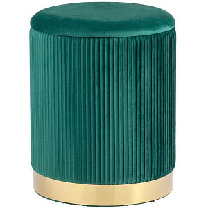 Пуф с ящиком Beatrice изумрудный Glossy Velor