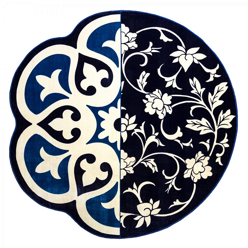 Ковер Seletti Hybrid Andria Синий Белый в Саратове | Loft Concept 